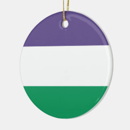 Suffragette Flag Keramik Ornament