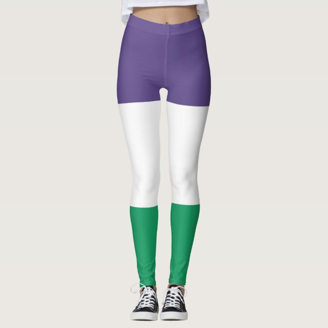 Suffragette Flag Leggings (Vorderseite)