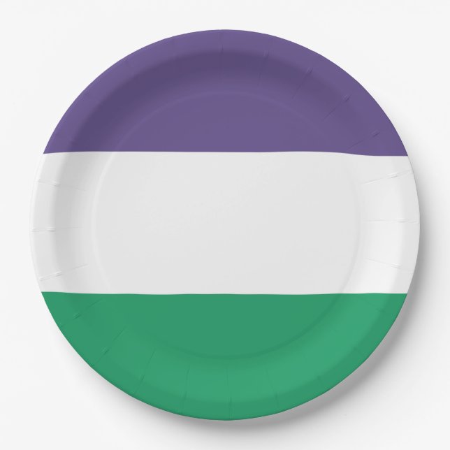 Suffragette Flag Pappteller (Vorderseite)