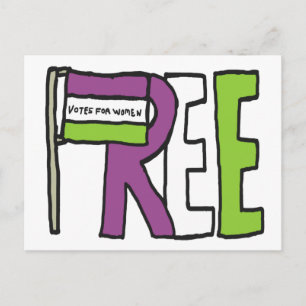 Suffragette Flag Postkarte