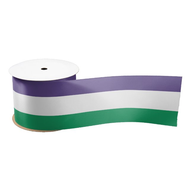 Suffragette Flag Satinband (Spule)