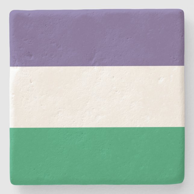 Suffragette Flag Steinuntersetzer (Vorderseite)