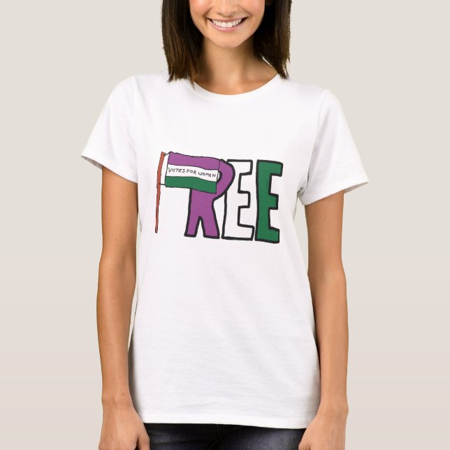 Suffragette-Flagge T-Shirt (Vorderseite)