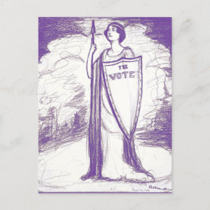 Suffragetten-Illustration von Nina Allender Postkarte