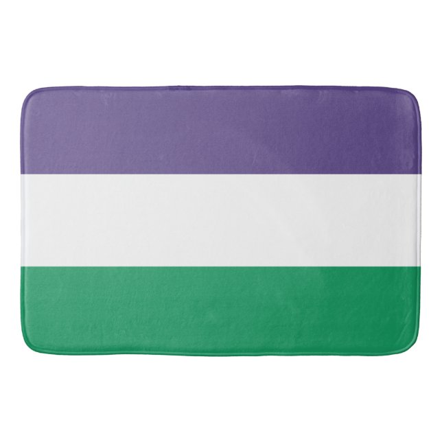 Suffragettenflagge Badematte (Vorderseite)