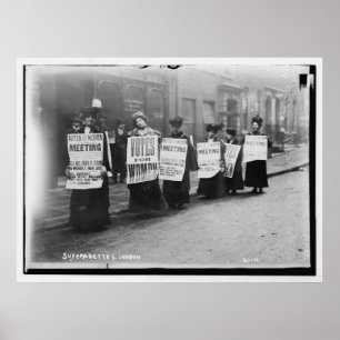 Suffragettes Marching aus London Poster