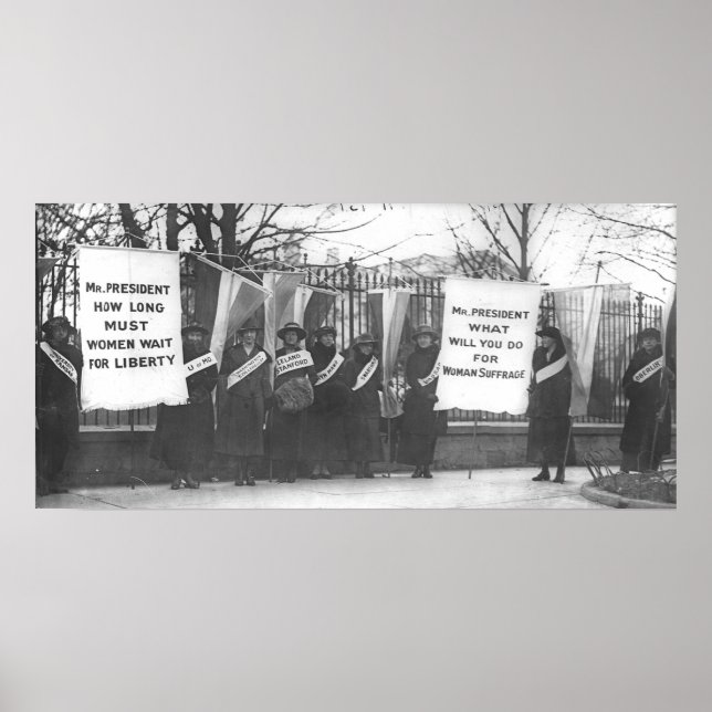 Suffragettes Picket im Weißen Haus Poster (Vorne)