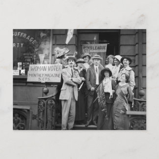 Suffragettes und ihre Männer, 1913 Postkarte