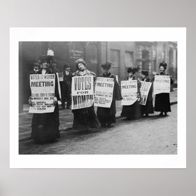 Suffragettes Vote für Frauen, London Poster (Vorne)