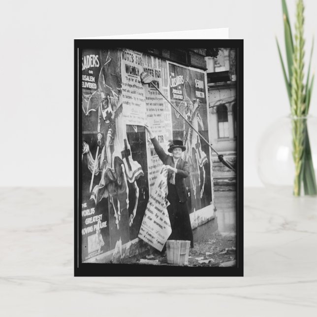 Suffragisten stellen Rechnungen für Frauen auf Karte (Vorderseite)