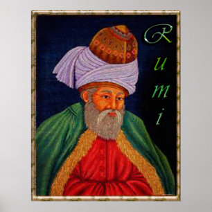 Sufi Mystic Portrait von Mevlana - Rumi Poster
