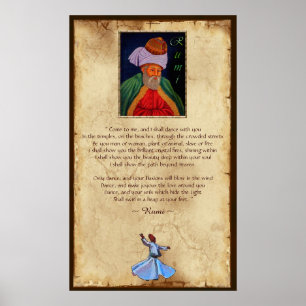 Sufi Mystic Wisdom von Rumi auf Imitate Parchment  Poster