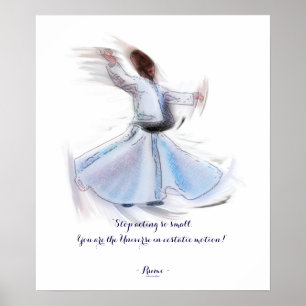 Sufi Wisdom von Rumi & Whirling Dervish Poster