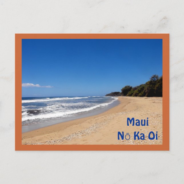 Sugar Beach, Kihei, Hawaii, Maui No Ka Oi Postkarte (Vorderseite)