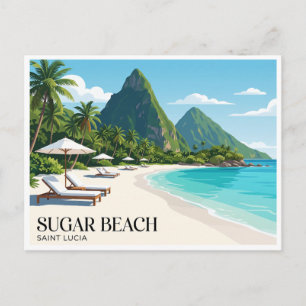 Sugar Beach Soufrière Saint Lucia Postkarte