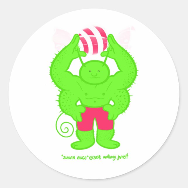 Sugar Bug 3 kein Logo-Aufkleber Runder Aufkleber (Vorderseite)
