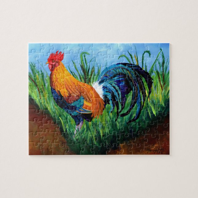 Sugar Cane Rooster Puzzle (Horizontal)
