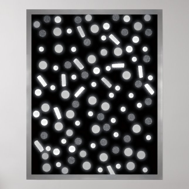 Sugar Coated Rain Schwarz-Weiß-Plakat Poster (Vorne)