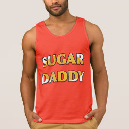SUGAR DADDY Orange Swirl Candy Red Tanktop