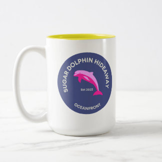 Sugar Dolphin Hideaway Logo Beach Tasse