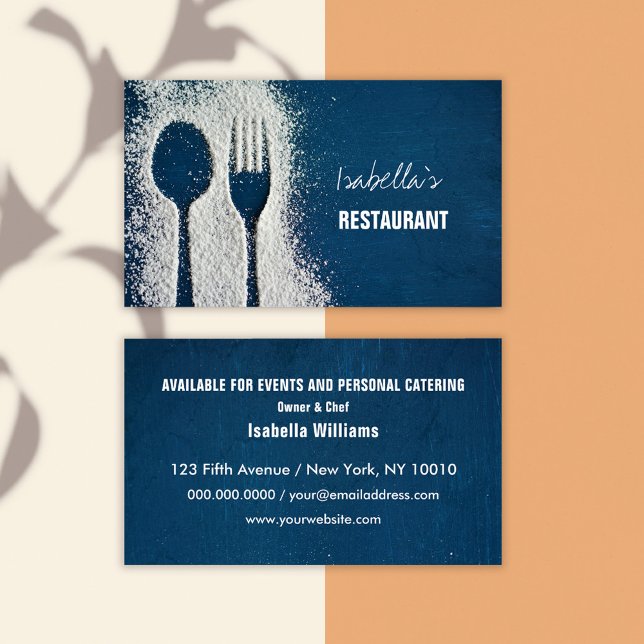 Sugar Fork Navy Blue Catering, Restaurant Visitenkarte (Von Creator hochgeladen)