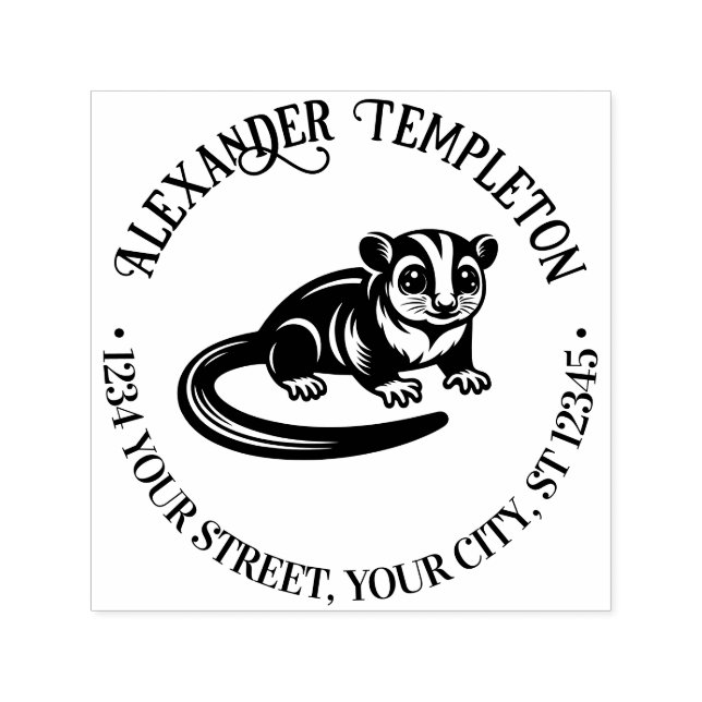 Sugar Glider Australia Name Rücksendeadresse #1P Permastempel (Design)