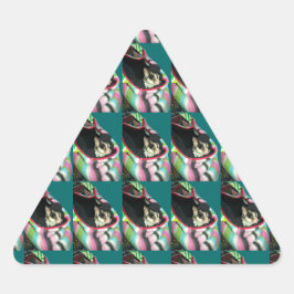 Sugar Glider mit einem Hut Dreieckiger Aufkleber