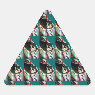 Sugar Glider mit einem Hut Dreieckiger Aufkleber