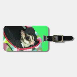 Sugar Glider mit einem Hut Gepäckanhänger