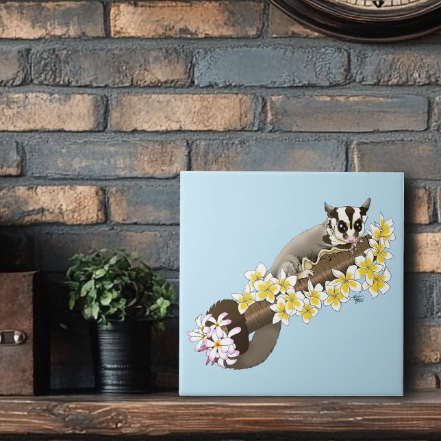 Sugar Glider Niedlich Floral Fliese (Von Creator hochgeladen)