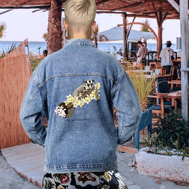 Sugar Glider Niedlich Floral Jeansjacke (Von Creator hochgeladen)