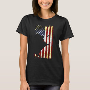 Sugar Glider Silhouette American Flag 4. Juli T-Shirt