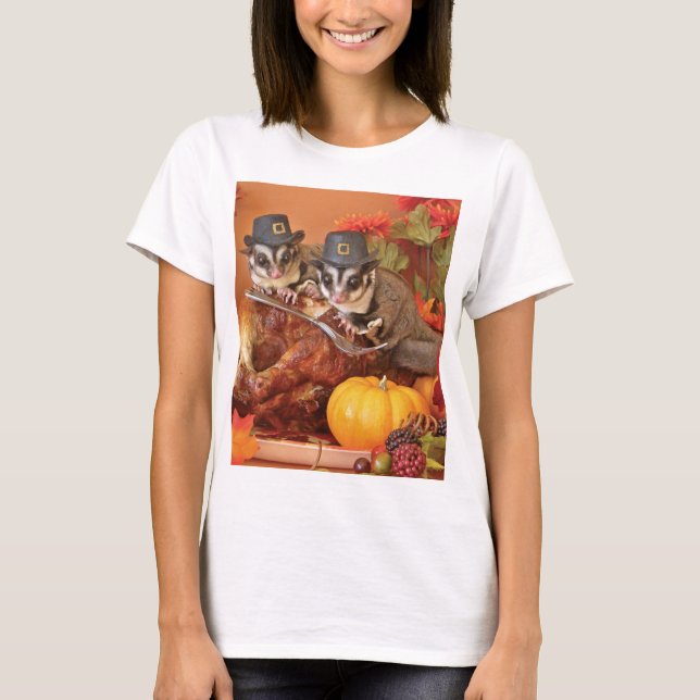 Sugar Glider  Thanksgiving T-Shirt (Vorderseite)