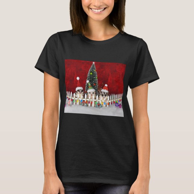 Sugar Glider Weihnachten T-Shirt (Vorderseite)
