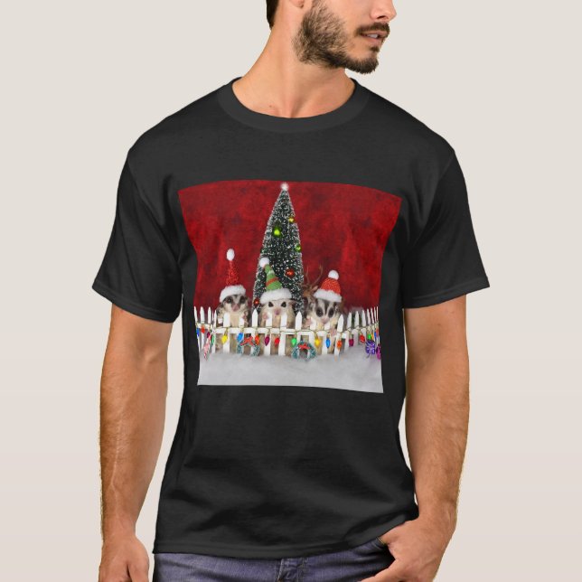 Sugar Glider Weihnachten T-Shirt (Vorderseite)
