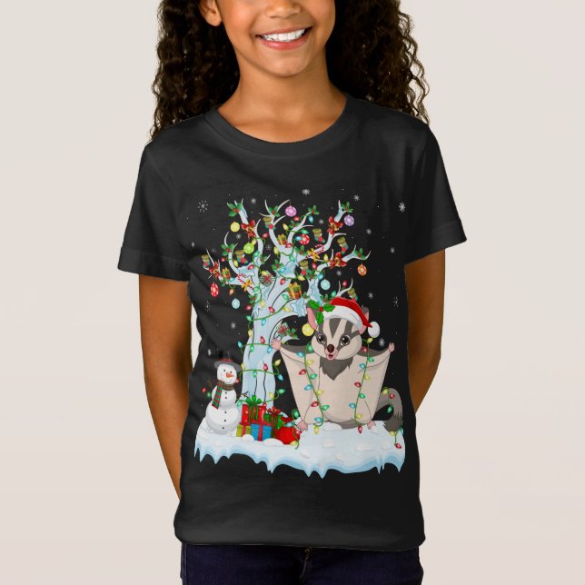 Sugar Glider Xmas Tree Lighting Sugar Glider Chris T-Shirt (Vorderseite)