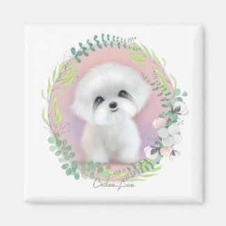 Sugar_Maltese von Catia Lee Magnet