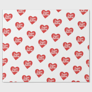 Sugar Mommy Lustige Rosa Herzen Typografie Geschenkpapier