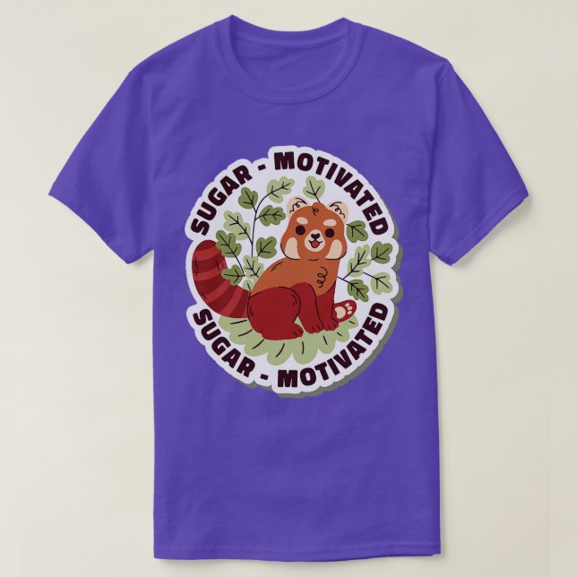 Sugar Motivierte Red Panda T-Shirt (Design vorne)