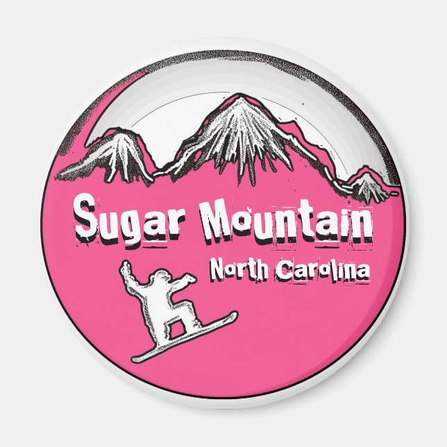 Sugar Mountain North Carolina Snowboard Magnet (Vorne)