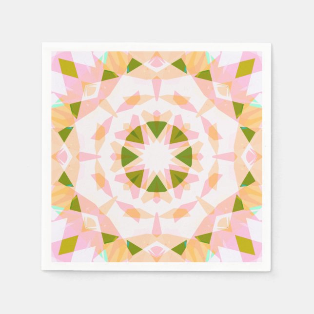 Sugar Pink Spring Green Star Dopamin Dekoration Ar Serviette (Vorderseite)
