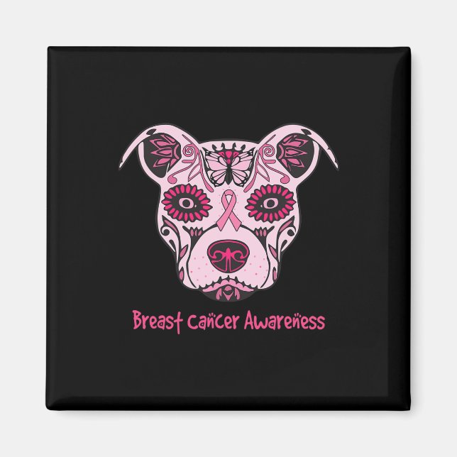 Sugar Pitbull Hunde Brustkrebs Tag des Magnet (Vorne)