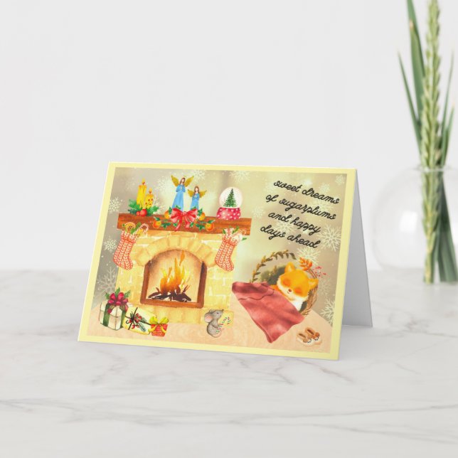 Sugar Plum Dreams Holiday Card Feiertagskarte (Vorderseite)