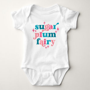 Sugar Plum Fairy Typografy Art Personalisiert Baby Strampler