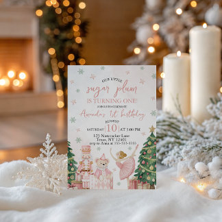 Sugar Plum Nutcracker Birthday Invite Einladung