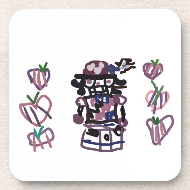 Sugar plum nutcracker getränkeuntersetzer (Vorderseite)