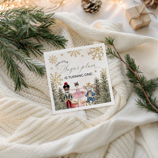 Sugar Plum Nutcracker Party Napkin Serviette (Von Creator hochgeladen)