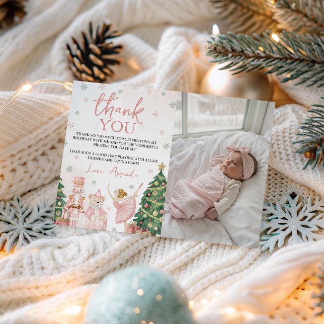 Sugar Plum Nutcracker Photo Thank You Einladung (Von Creator hochgeladen)