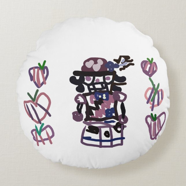 Sugar plum nutcracker rundes kissen (Vorderseite)