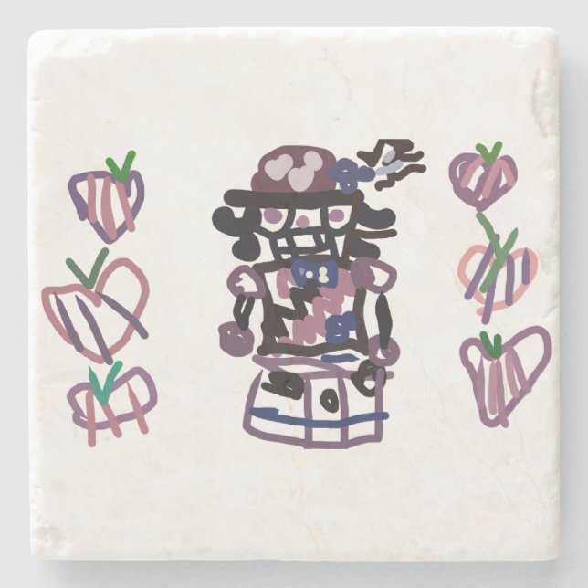 Sugar plum nutcracker steinuntersetzer (Vorderseite)